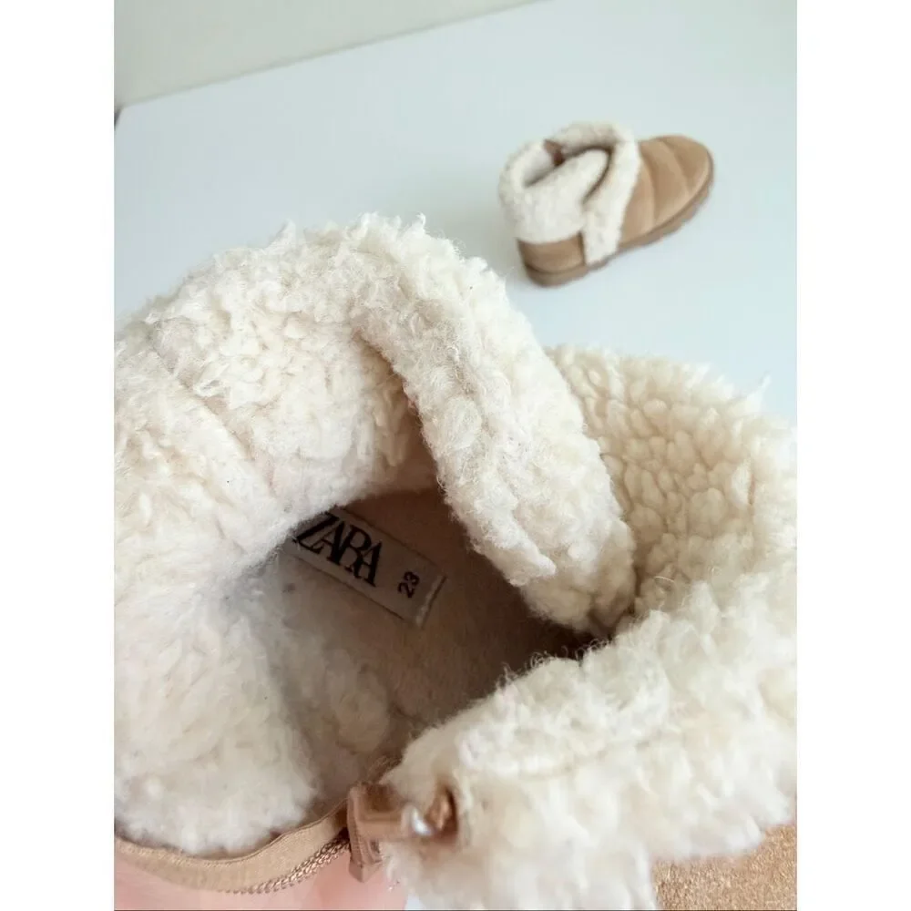 Zara Tan Girls Toddler shoes size 23 (6.5-7 US)